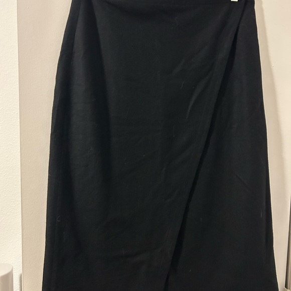 Eileen Fisher Classic Wrap Wool Skirt - Picture 2 of 4